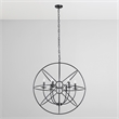 Kosas Home Voltaire 6-light Contemporary Iron Chandelier in Black Finish