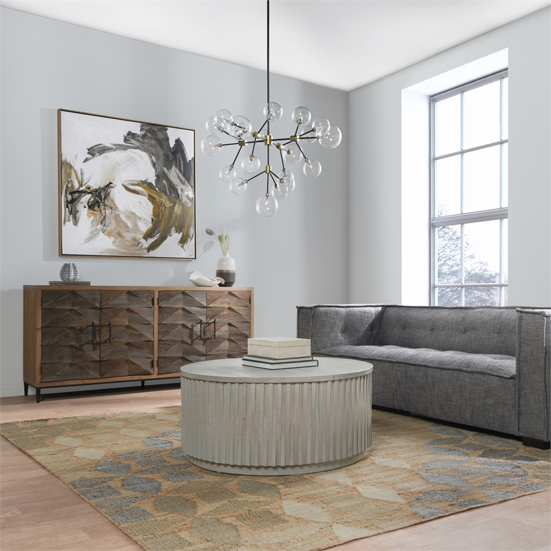 Kosas Home Timothy 20-light Iron and Glass Chandelier in Black and Gold