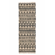 Kosas Home Camille 2.6' x 8' Modern Tribal Jute & Cotton Runner Rug in Black