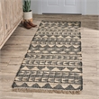 Kosas Home Camille 2.6' x 8' Modern Tribal Jute & Cotton Runner Rug in Black