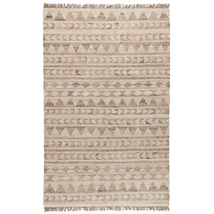 Kosas Home Camille 24 x 36&quot Modern Tribal Jute & Cotton Area Rug in Natural
