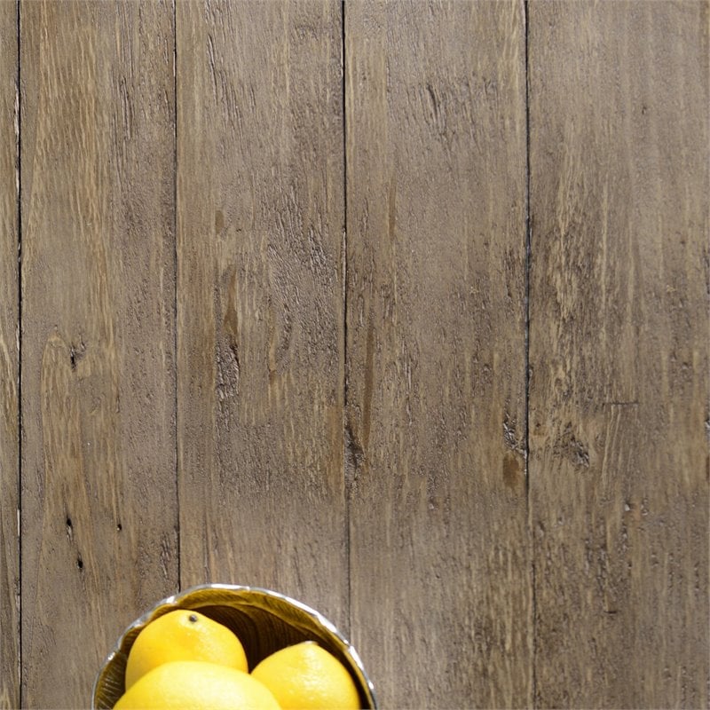 Kosas Home Quincy Round Reclaimed Pine Dining Table in Weathered Brown