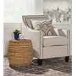 Kosas Home Mobbi Round Rattan Abaca End Table in Multi Brown