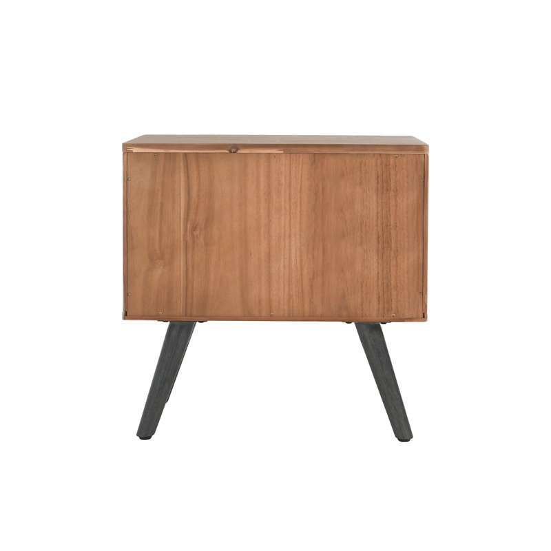 Kosas Home Soren 2-drawer Mid-Century Acacia Wood Nightstand in Multi Natural