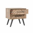 Kosas Home Soren 2-drawer Mid-Century Acacia Wood Nightstand in Multi Natural