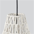 Kosas Home Quaid 1-Light Woven and Iron Mesh Pendant in White Finish