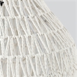 Kosas Home Quaid 1-Light Woven and Iron Mesh Pendant in White Finish
