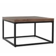 Kosas Home Chantel Square Solid Pine Wood Coffee Table in Brown/Black