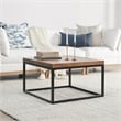 Kosas Home Chantel Square Solid Pine Wood Coffee Table in Brown/Black