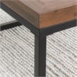 Kosas Home Chantel Square Solid Pine Wood Coffee Table in Brown/Black