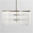 Kosas Home Kaela 6-light Vintage Iron and Glass Chandelier in Clear/Gold