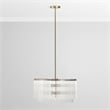Kosas Home Kaela 6-light Vintage Iron and Glass Chandelier in Clear/Gold