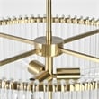 Kosas Home Kaela 6-light Vintage Iron and Glass Chandelier in Clear/Gold