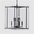 Kosas Home Lena 8-Light Iron Metal and Acrylic Geometric Chandelier in Black