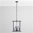 Kosas Home Lena 8-Light Iron Metal and Acrylic Geometric Chandelier in Black