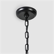 Kosas Home Lena 8-Light Iron Metal and Acrylic Geometric Chandelier in Black