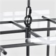 Kosas Home Lena 8-Light Iron Metal and Acrylic Geometric Chandelier in Black