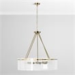 Kosas Home Apfel 8-Light Modern Iron and Glass Chandelier in Gold/Antique Brown