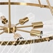 Kosas Home Apfel 8-Light Modern Iron and Glass Chandelier in Gold/Antique Brown