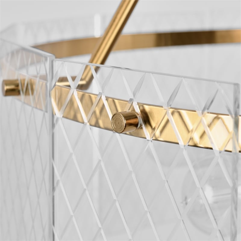 Kosas Home Apfel 8-Light Modern Iron and Glass Chandelier in Gold/Antique Brown