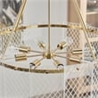 Kosas Home Apfel 8-Light Modern Iron and Glass Chandelier in Gold/Antique Brown