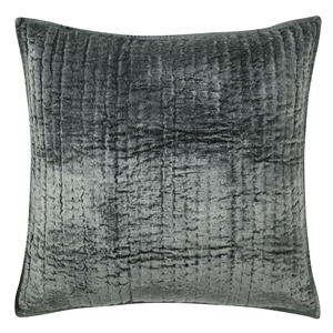 Kosas Home Dimitry 26x26&quot Rayon Velvet and Solid Cotton Euro Sham in Bay Green
