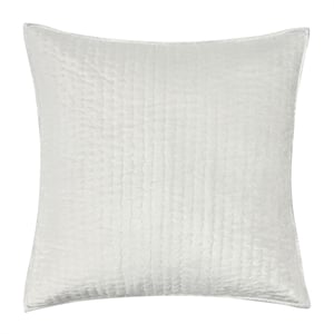 Kosas Home Dimitry 26x26&quot Rayon Velvet and Solid Cotton Euro Sham in Ivory