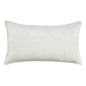 Kosas Home Dimitry 20x36&quot Rayon Velvet and Solid Cotton King Sham in Ivory