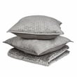 Kosas Home Dimitry Transitional Rayon Velvet & Cotton Sateen Queen Quilt in Gray