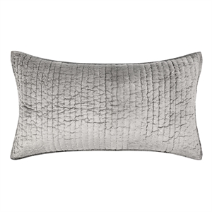 Kosas Home Dimitry 20x36&quot Rayon Velvet and Solid Cotton King Sham in Gray
