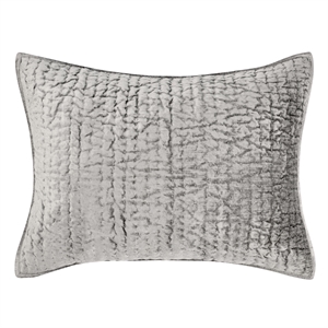 Kosas Home Dimitry 20x26&quot Rayon Velvet and Solid Cotton Standard Sham in Gray