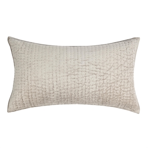 Kosas Home Dimitry 20x36&quot Velvet and Solid Cotton King Sham in Pebble Beige