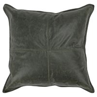 Kosas Home Cheyenne 14x26 Authentic Leather Throw Pillow in Black BushFurnitureCollection