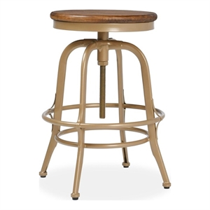 Kosas Home Piper 24-26&quot Adjustable Iron and Pine Wood Counter Stool in Natural