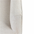 Kosas Home Leonard Polyester Fabric Swivel Accent Chair in Beige/Walnut