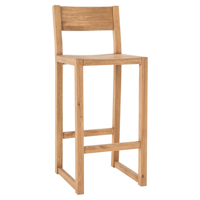 Kosas Home Fenmore 30" LaidBack Pine Wood Bar Stool in Natural Cymax