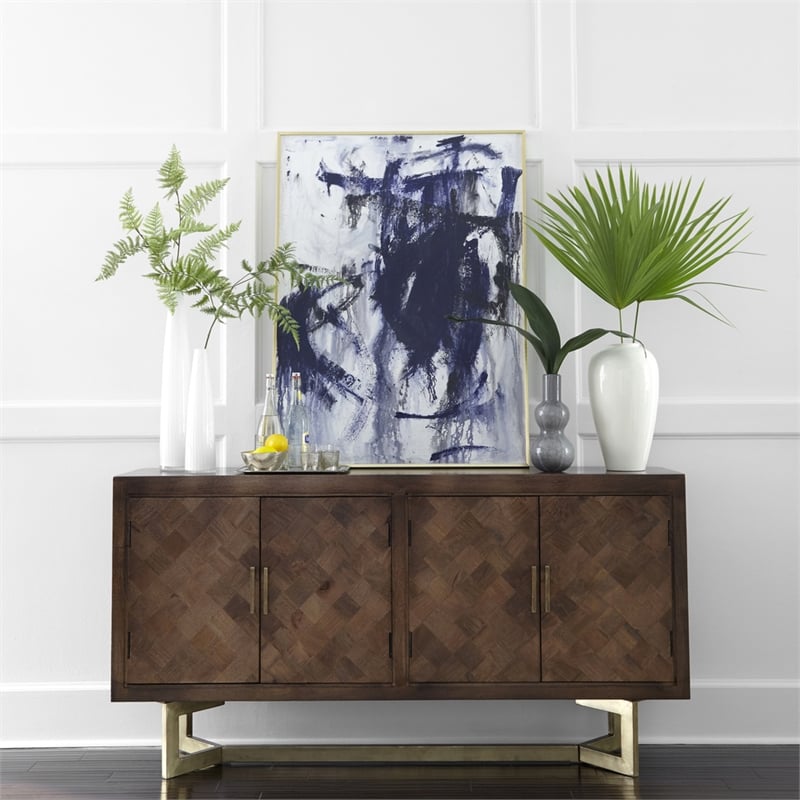 Kosas Home Kensie Solid Mango Wood and Iron Sideboard in Bronze/Brown