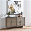 Kosas Home Vivienne 4 Door Wood Sideboard in Gray
