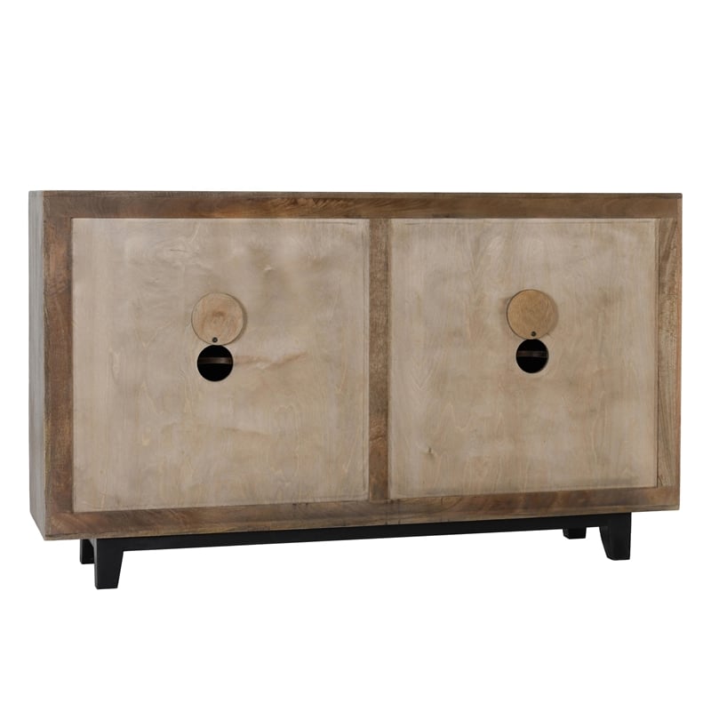 Kosas Home Vivienne 4 Door Wood Sideboard in Gray