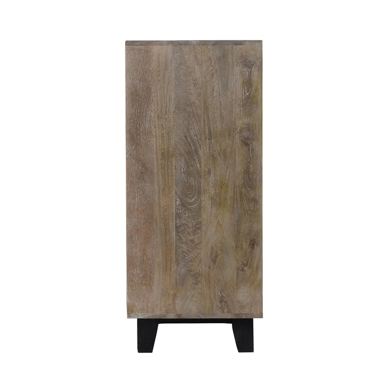 Kosas Home Vivienne 4 Door Wood Sideboard in Gray