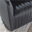 Kosas Home Marion Polyester Fabric Swivel Accent Chair in Gray