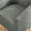 Kosas Home Leonard Polyester Fabric Swivel Accent Chair in Taupe Gray