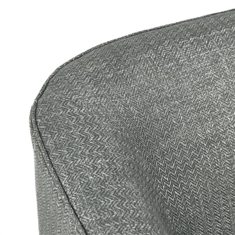 Kosas Home Leonard Polyester Fabric Swivel Accent Chair in Taupe Gray