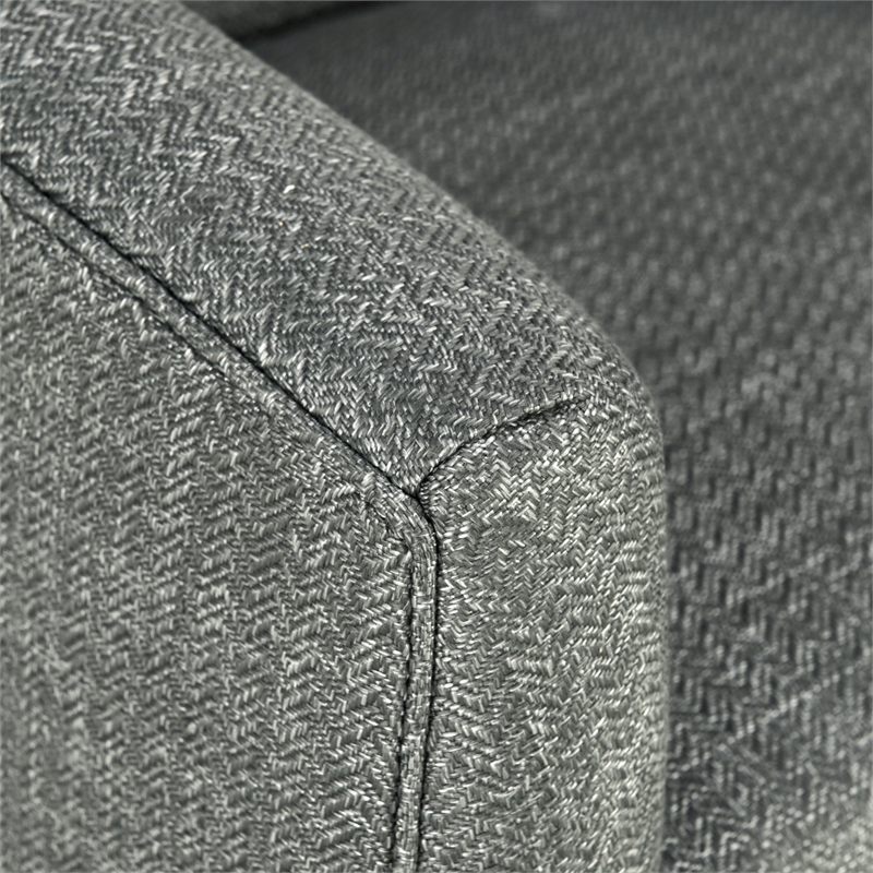 Kosas Home Leonard Polyester Fabric Swivel Accent Chair in Taupe Gray