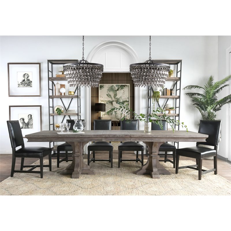 Kosas Home Larkin 7-Light Traditional Iron and Crystal Chandelier in Black