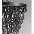 Kosas Home Larkin 7-Light Traditional Iron and Crystal Chandelier in Black