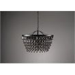Kosas Home Larkin 7-Light Traditional Iron and Crystal Chandelier in Black