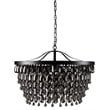 Kosas Home Larkin 7-Light Traditional Iron and Crystal Chandelier in Black