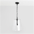 Kosas Home Jolee 1-Light Single Steel Metal Pendant in Matte Black