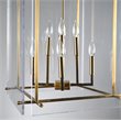 Kosas Home Lena 8-Light Iron Metal and Acrylic Geometric Chandelier in Gold